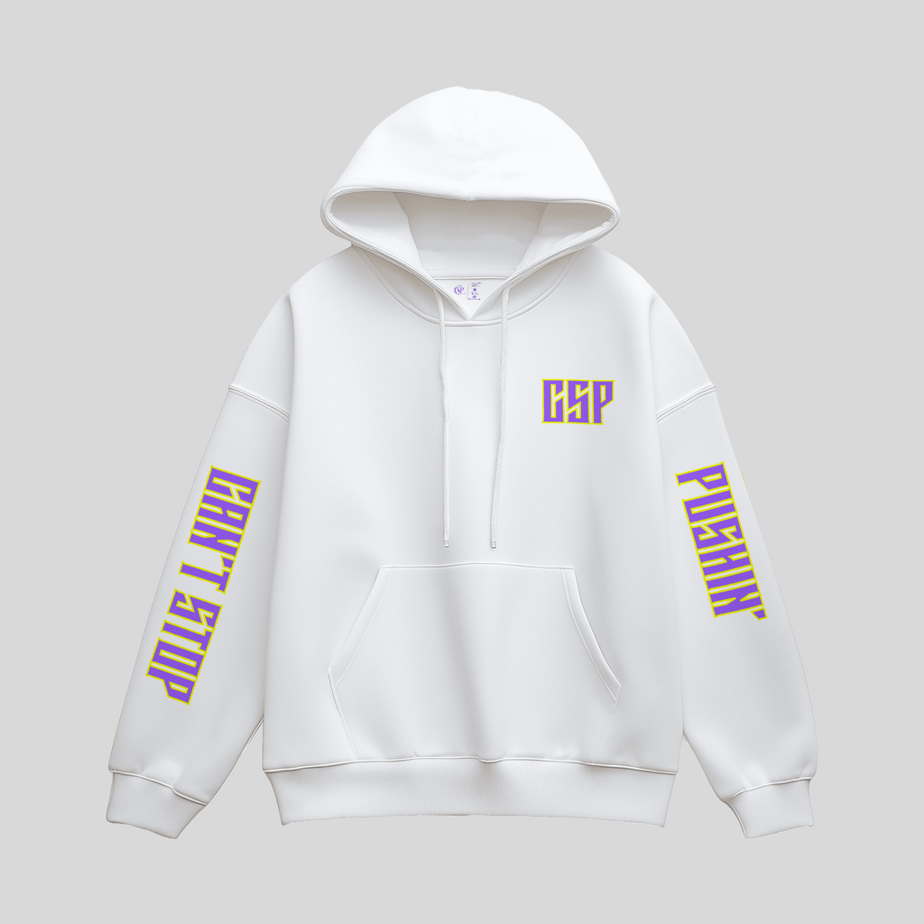CSP White with Purple Hoodie