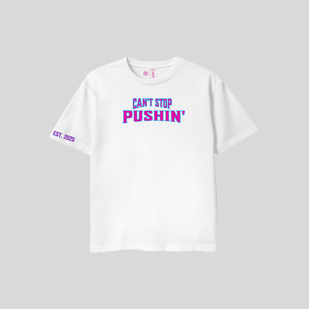 CSP white and pink Tee