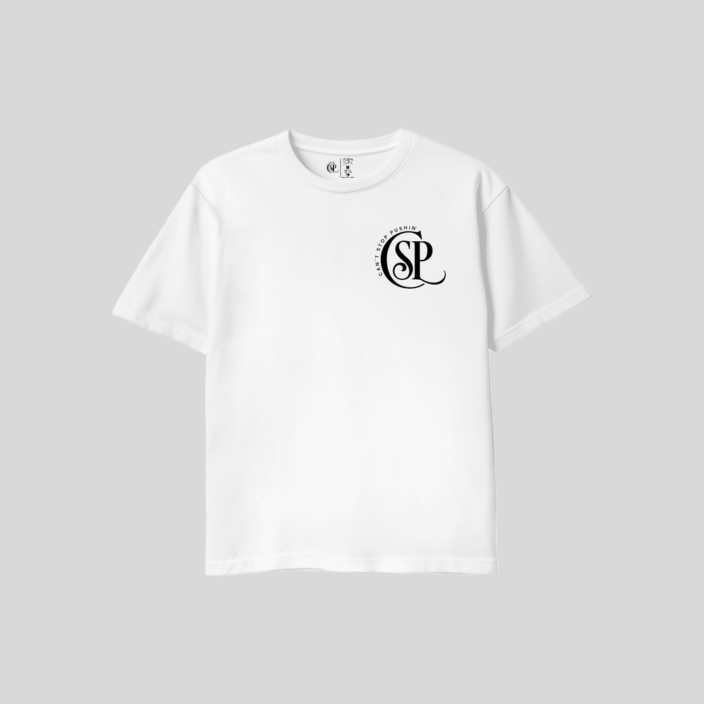 CSP White with Black Logo Tee