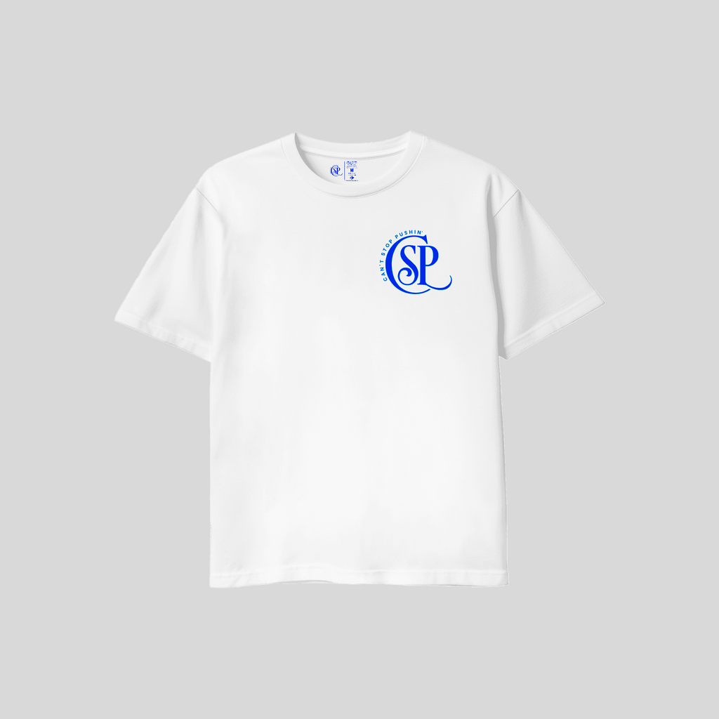 CSP White and Blue Logo Tee