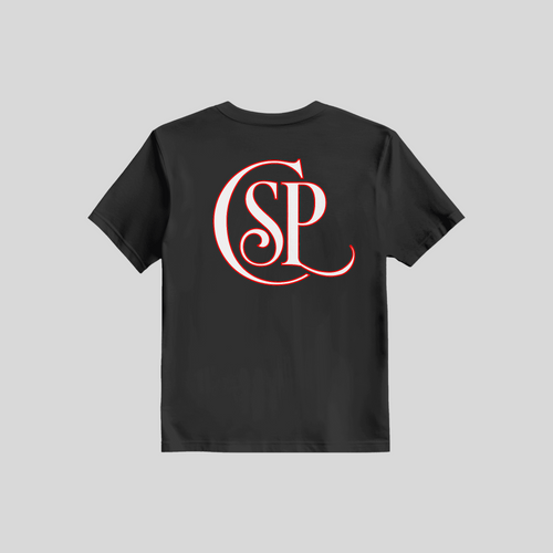 CSP Black and (Red White Logo) Tee