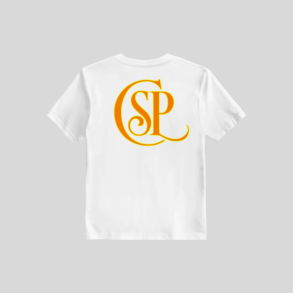 CSP White and Orange Logo Tee