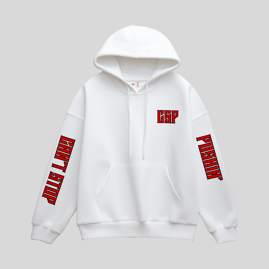 CSP White with Red Hoodie